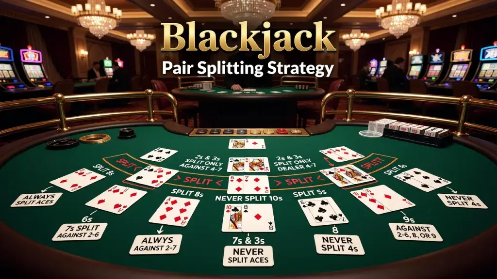 When to Split Pairs in Blackjack: A Practical Pair Splitting Strategy and Optimal Splitting Chart